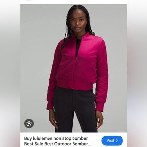 Pink Lulu Non-Stop bomber like new! Reversible.